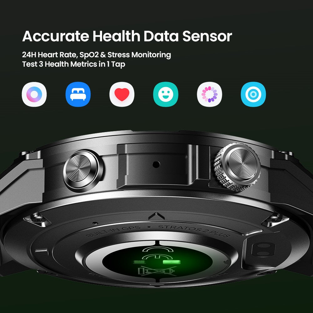 ZEBLAZE Stratos 2 Plus 1.43 Inch AMOLED Screen Outdoor Sports GPS Tracker Bluetooth-compatible Call Smart Watch