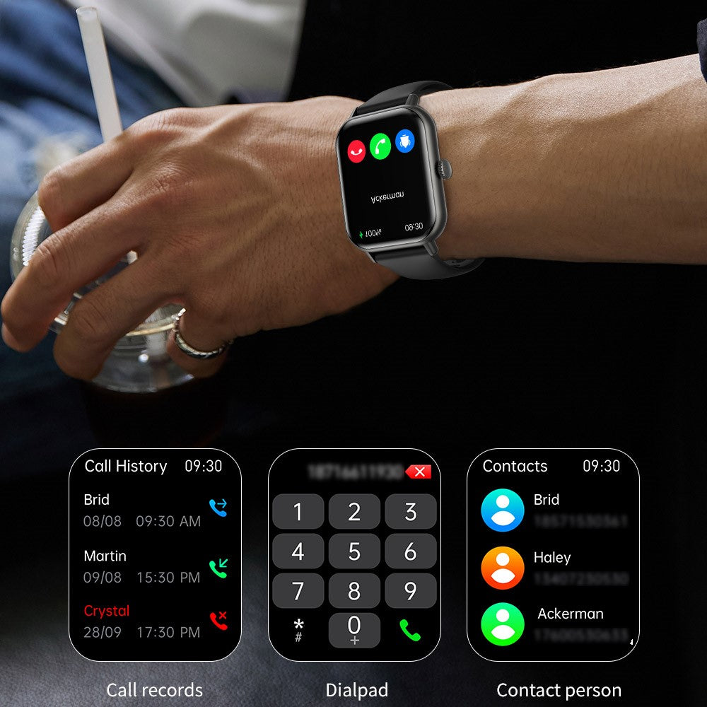 ZW62 2.01 Inch Bluetooth-compatible Calling Smart Watch Heart Rate Tracking IP67 Waterproof Sports Watch