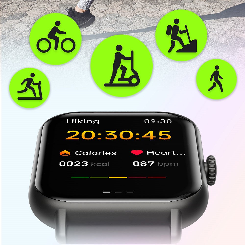 ZW62 2.01 Inch Bluetooth-compatible Calling Smart Watch Heart Rate Tracking IP67 Waterproof Sports Watch