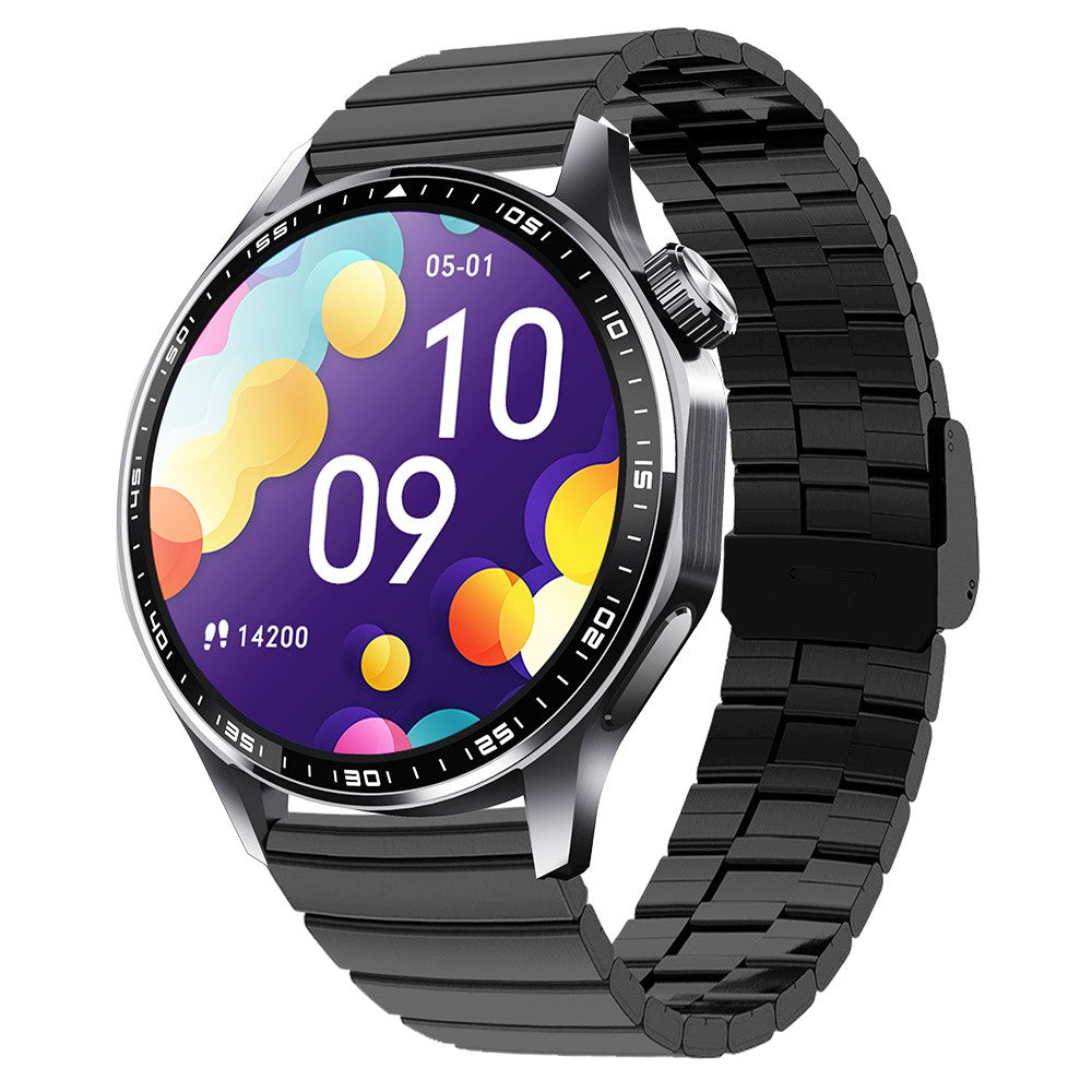 F61 1.55 Inch Round Screen Sports Smart Watch SOS Alarm Heart Rate Blood Oxygen Monitor with Bamboo Joint Strap