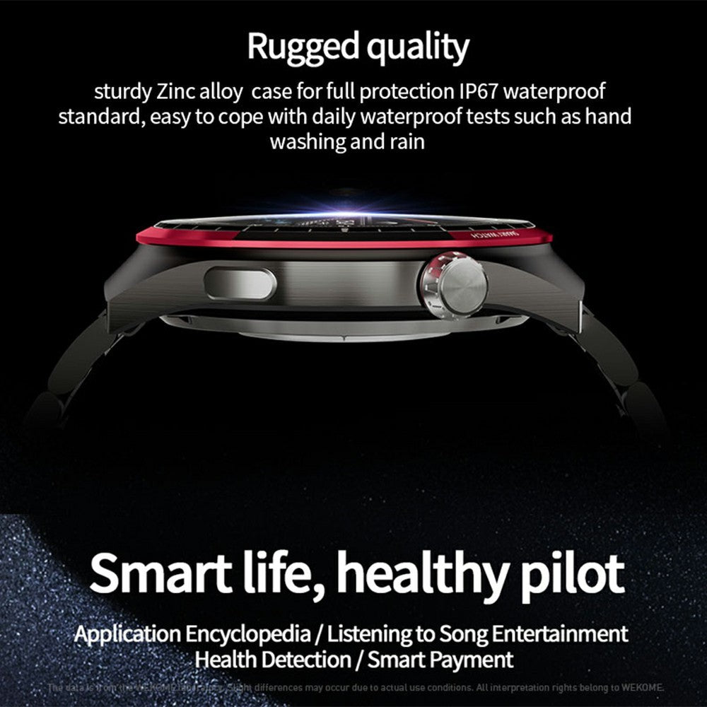 WEKOME WH-05 Smart Watch Zinc Alloy IP67 Waterproof Bluetooth-compatible HD Display Health Monitor