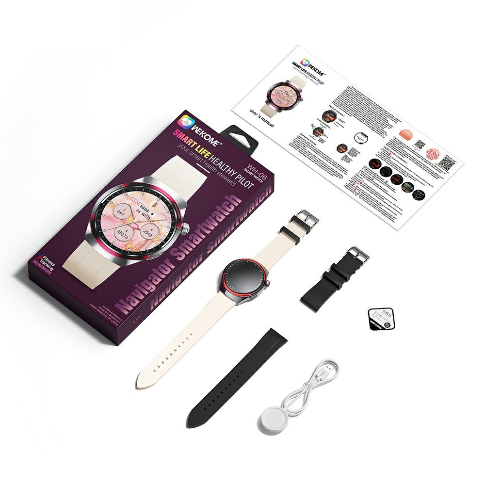 WEKOME WH-06 Smart Watch Zinc Alloy IP67 Waterproof Bluetooth-compatible HD Display Health Monitor Fitness Tracker