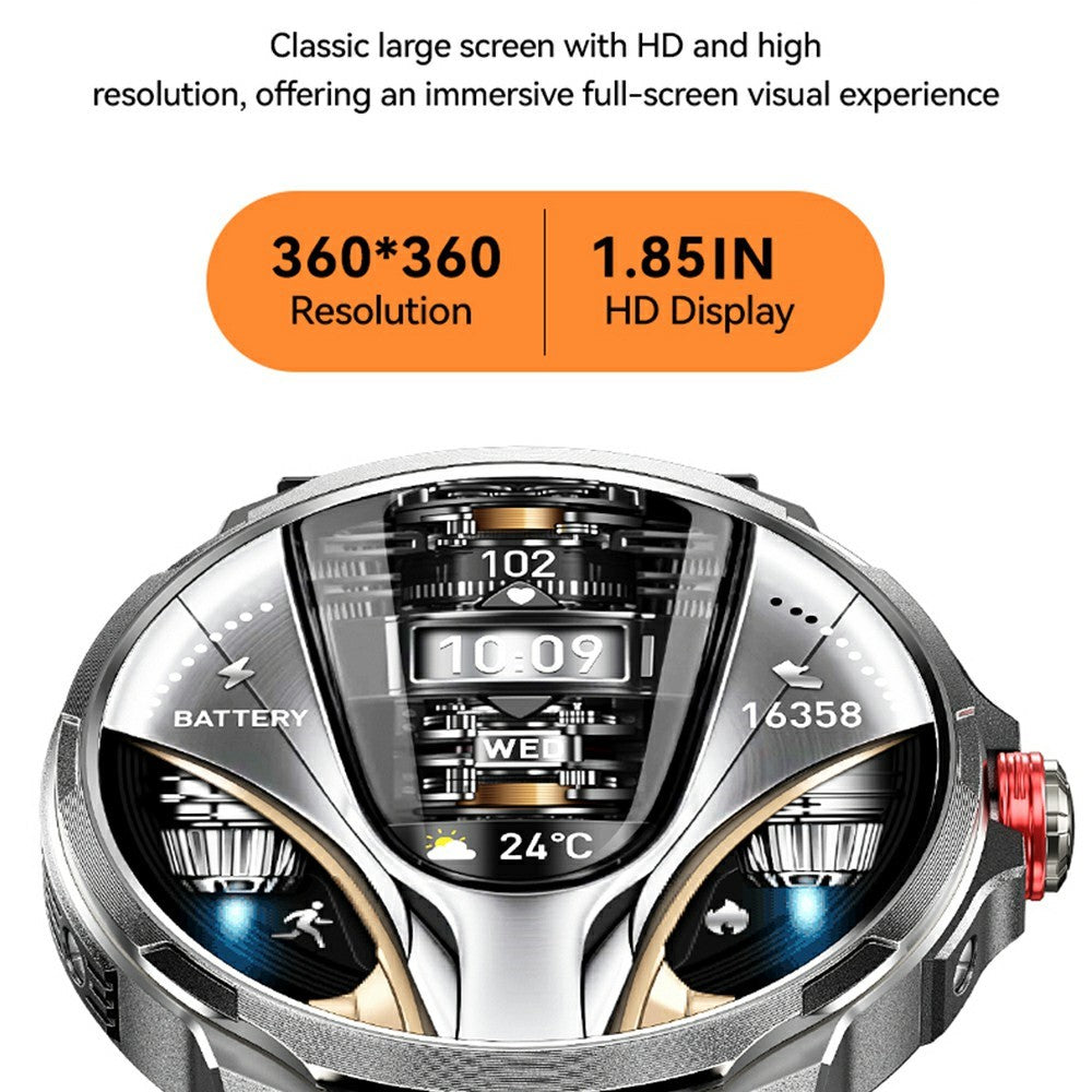 WEKOME WH-07 Smart Watch Zinc Alloy IP67 Waterproof Bluetooth-compatible 1.85 Inch HD Display Health Monitor with 2 Watch Straps
