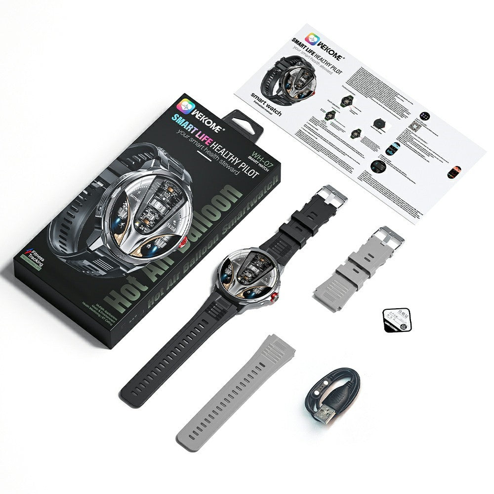 WEKOME WH-07 Smart Watch Zinc Alloy IP67 Waterproof Bluetooth-compatible 1.85 Inch HD Display Health Monitor with 2 Watch Straps
