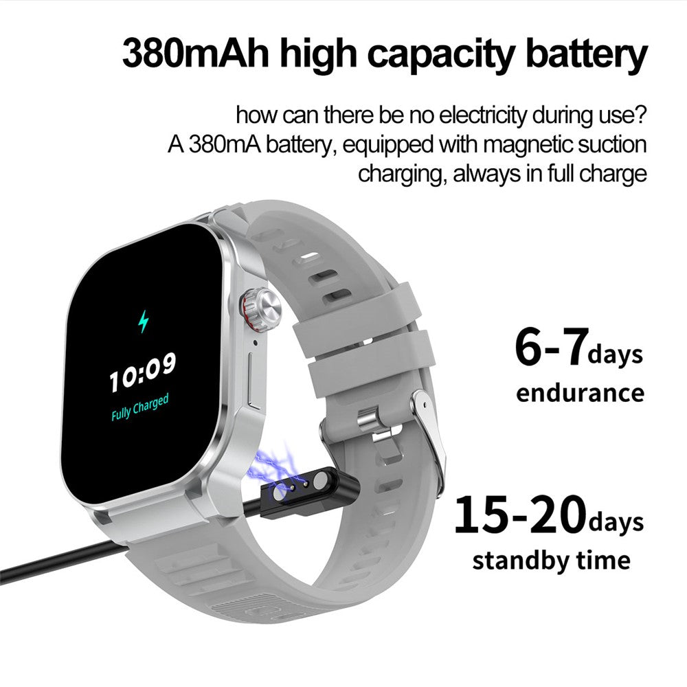 G40 2.06 Inch AMOLED Smart Watch Health Monitor Bluetooth-compatible Calling Fitness Tracker for Android iOS