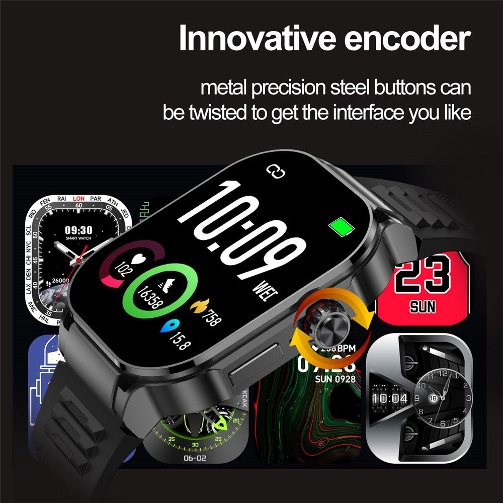 G40 2.06 Inch AMOLED Smart Watch Health Monitor Bluetooth-compatible Calling Fitness Tracker for Android iOS