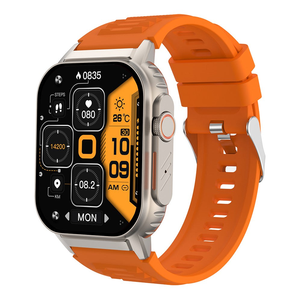 G41 2.01 Inch Health Monitor Smart Watch Bluetooth-compatible Calling Fitness Tracker for Android iOS , Silicone Strap