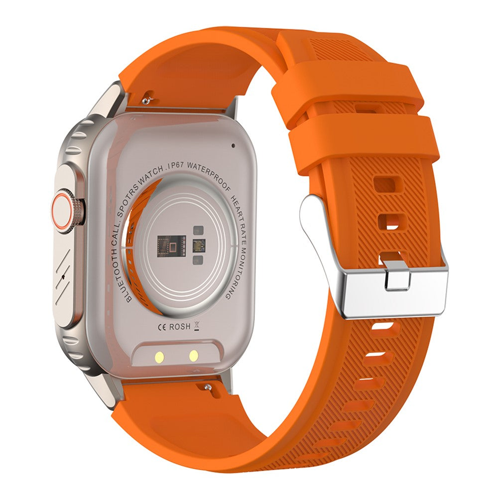 G41 2.01 Inch Health Monitor Smart Watch Bluetooth-compatible Calling Fitness Tracker for Android iOS , Silicone Strap