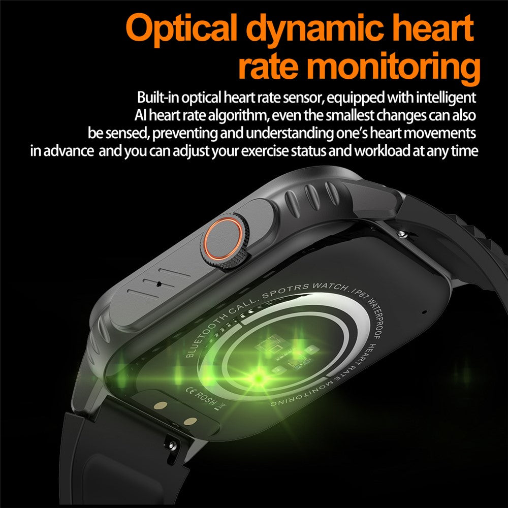 G41 2.01 Inch Health Monitor Smart Watch Bluetooth-compatible Calling Fitness Tracker for Android iOS , Steel Strap