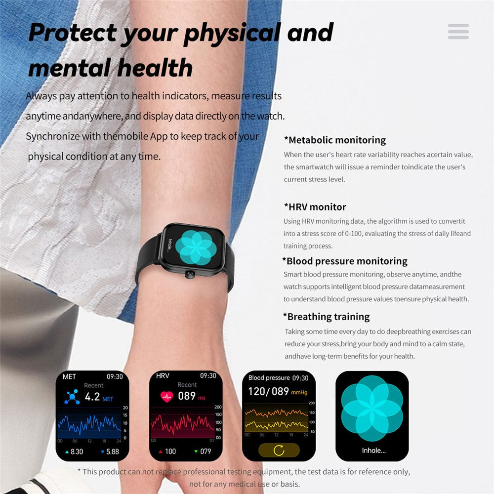 G42 1.83 Inch Women Health Monitor Smart Watch IP67 Waterproof Bluetooth-compatible Calling Sports Watch