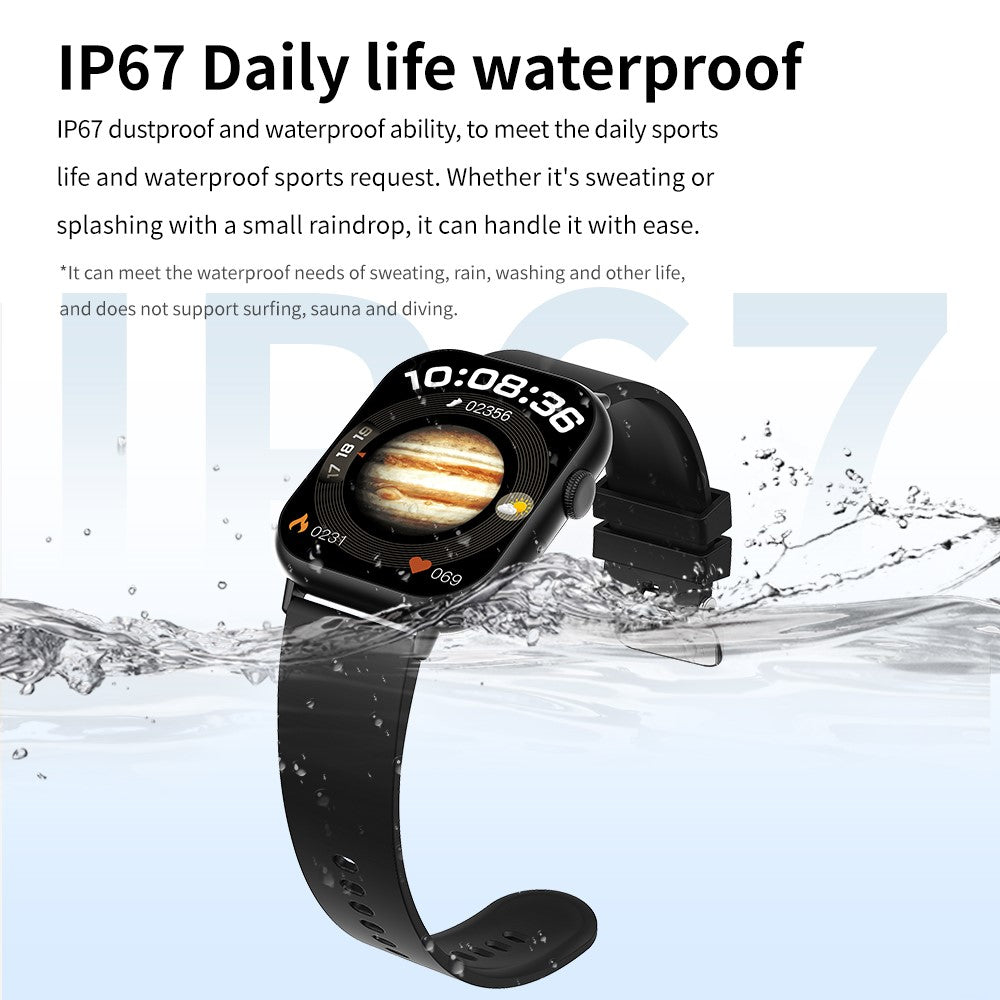 G44 2.01 Inch Smart Watch 24 Hours Heart Rate Monitor Fitness Tracker Wristwatch , Silicone Strap