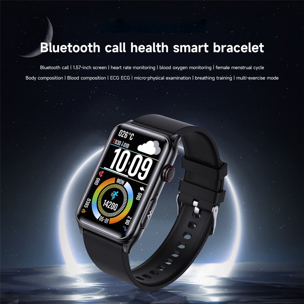 GE50 1.57 Inch Sports Wristband ECG Heart Rate Monitor Bluetooth-compatible Calling Smart Bracelet
