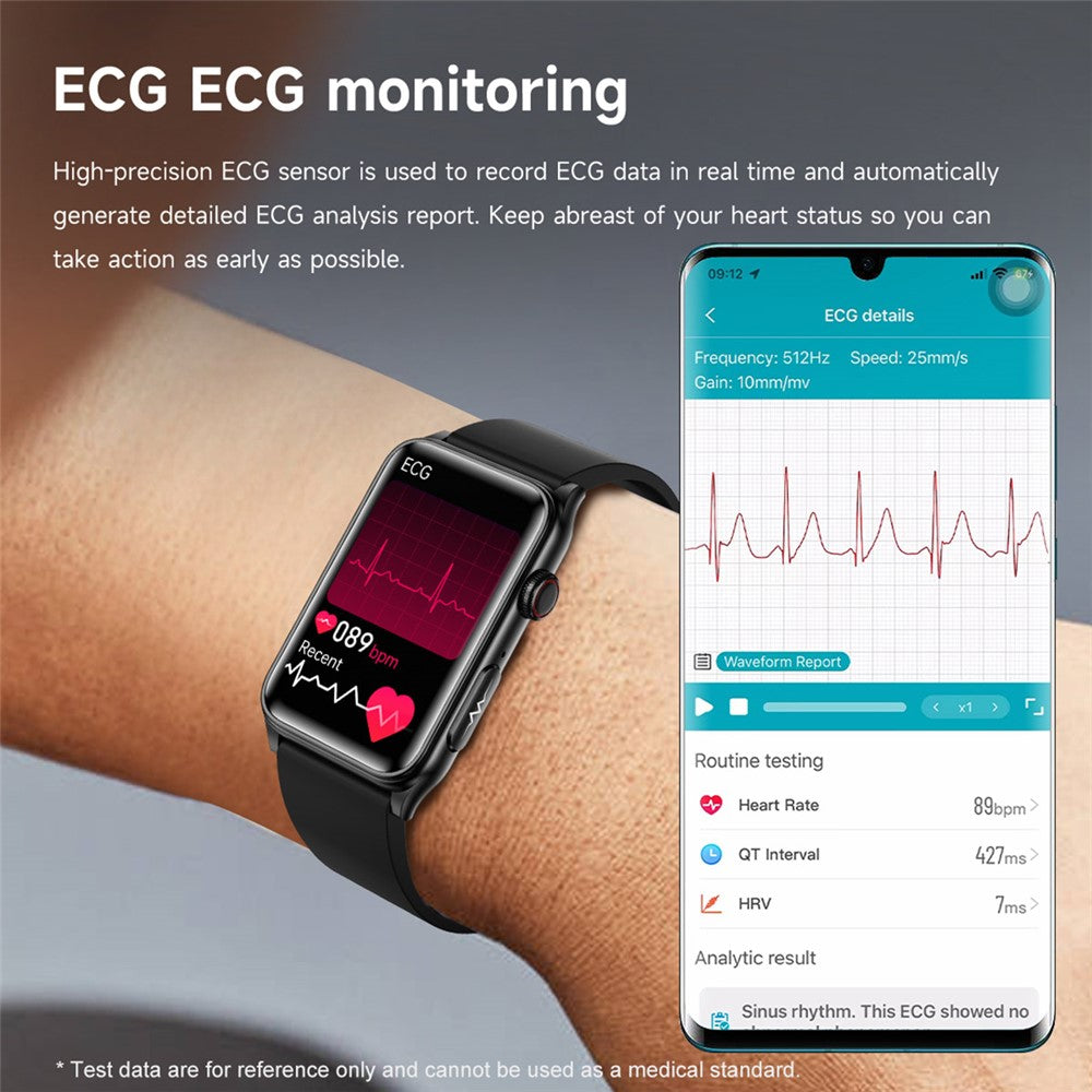 GE50 1.57 Inch Sports Wristband ECG Heart Rate Monitor Bluetooth-compatible Calling Smart Bracelet