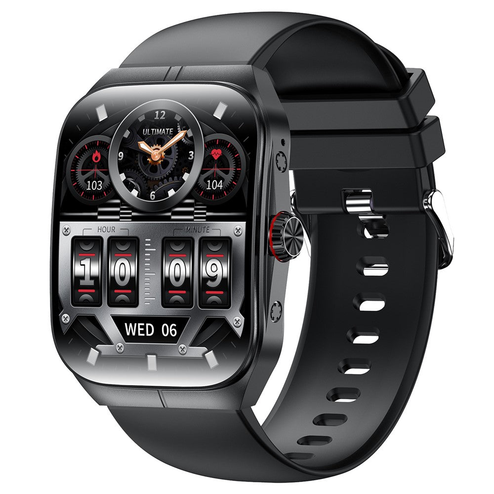 HK80 Smart Watch AMOLED Curved Screen Bluetooth-compatible Call Health Monitor NFC Waterproof Fitness Tracker Watch