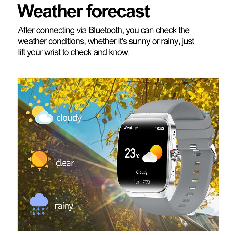 HK80 Smart Watch AMOLED Curved Screen Bluetooth-compatible Call Health Monitor NFC Waterproof Fitness Tracker Watch