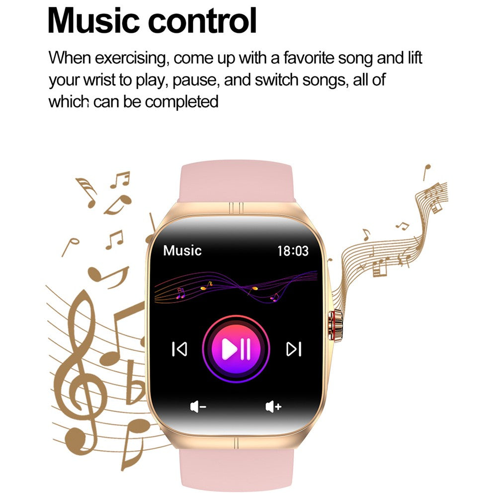 HK80 Smart Watch AMOLED Curved Screen Bluetooth-compatible Call Health Monitor NFC Waterproof Fitness Tracker Watch