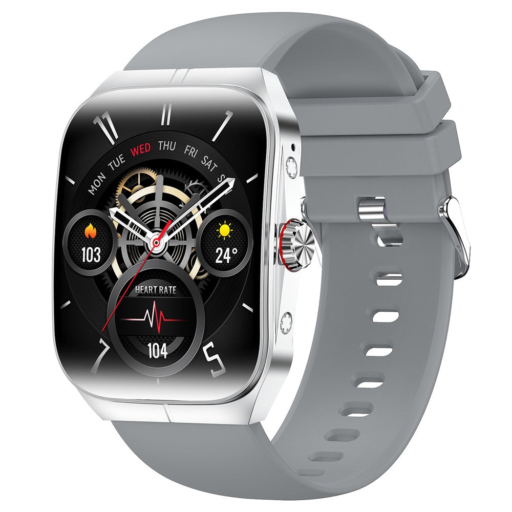 HK80 Smart Watch AMOLED Curved Screen Bluetooth-compatible Call Health Monitor NFC Waterproof Fitness Tracker Watch