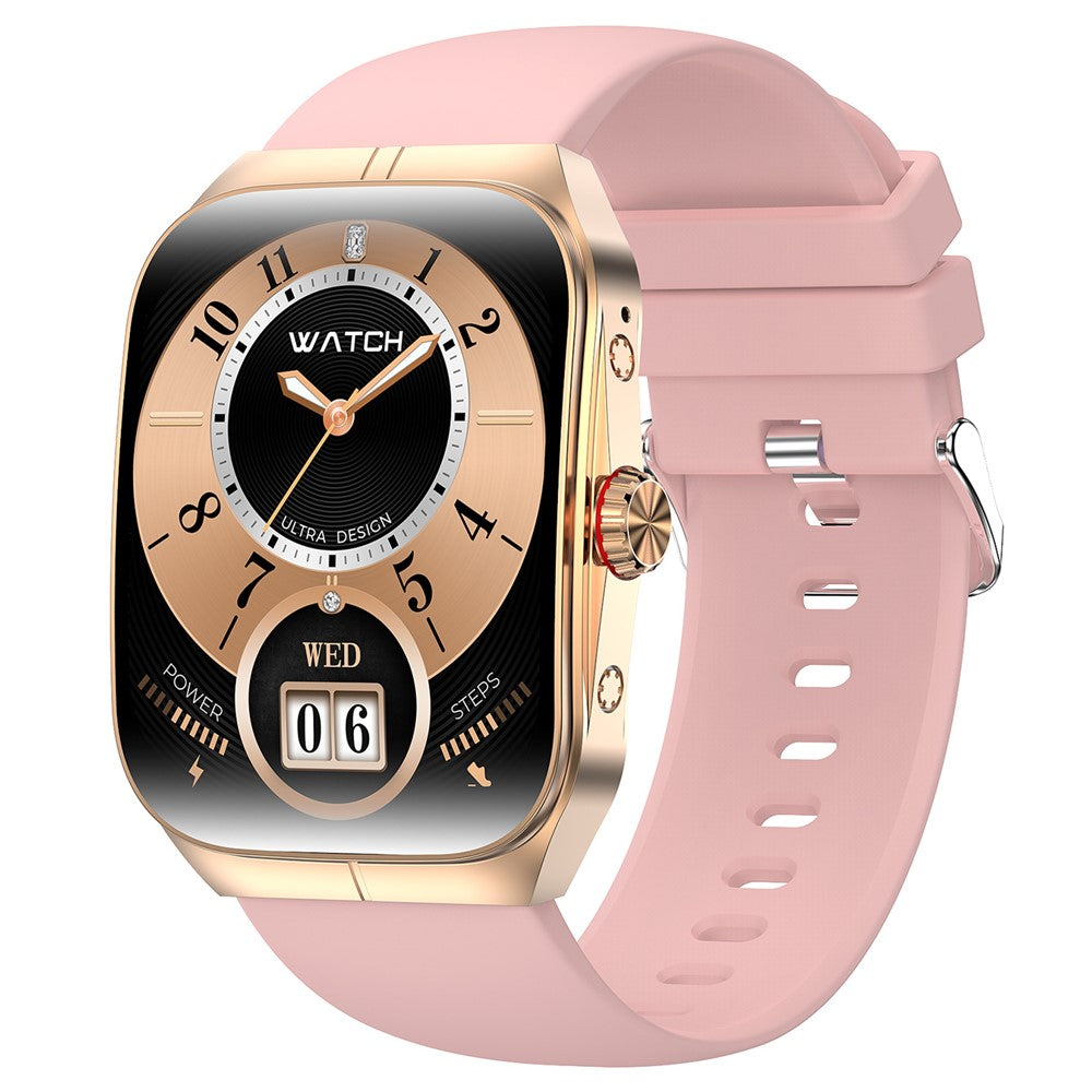 HK80 Smart Watch AMOLED Curved Screen Bluetooth-compatible Call Health Monitor NFC Waterproof Fitness Tracker Watch