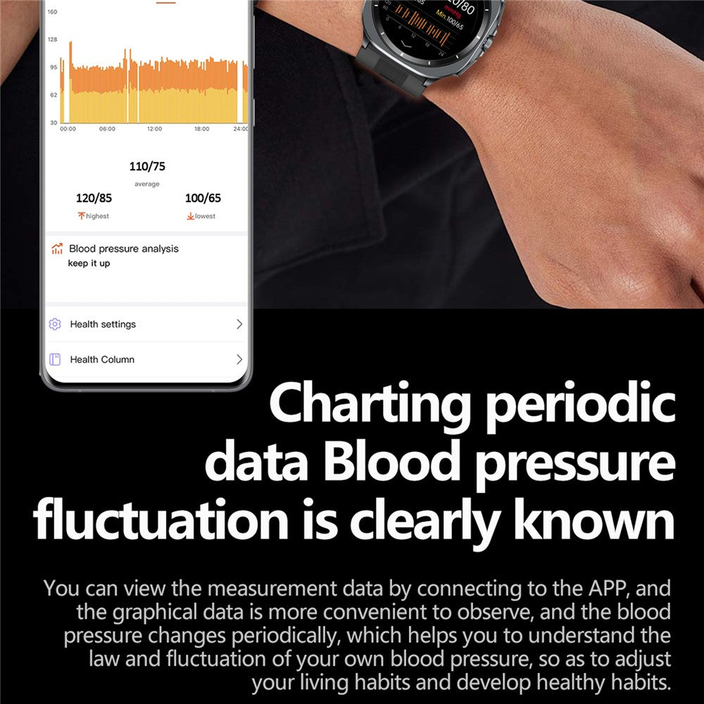 TK65 1.43 Inch ECG Blood Pressure Monitor Bluetooth-compatible Call Smart Watch Support NFC Access Control