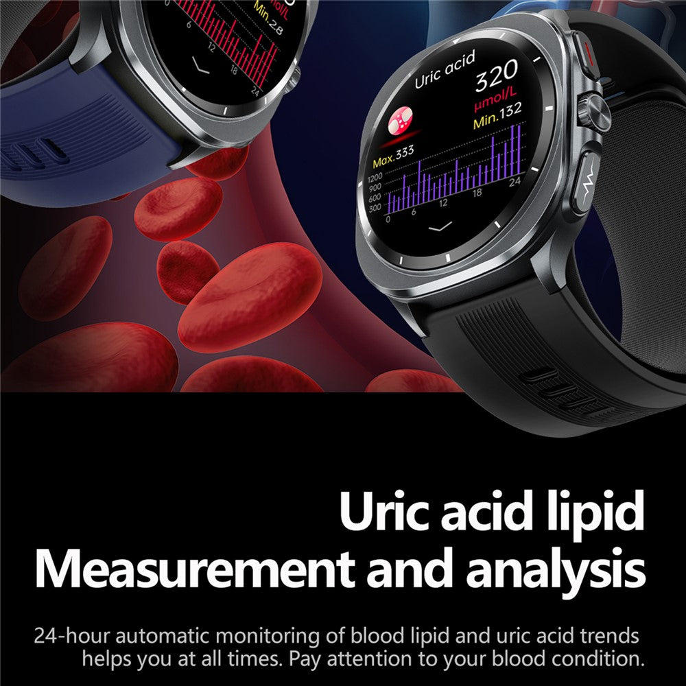 TK65 1.43 Inch ECG Blood Pressure Monitor Bluetooth-compatible Call Smart Watch Support NFC Access Control