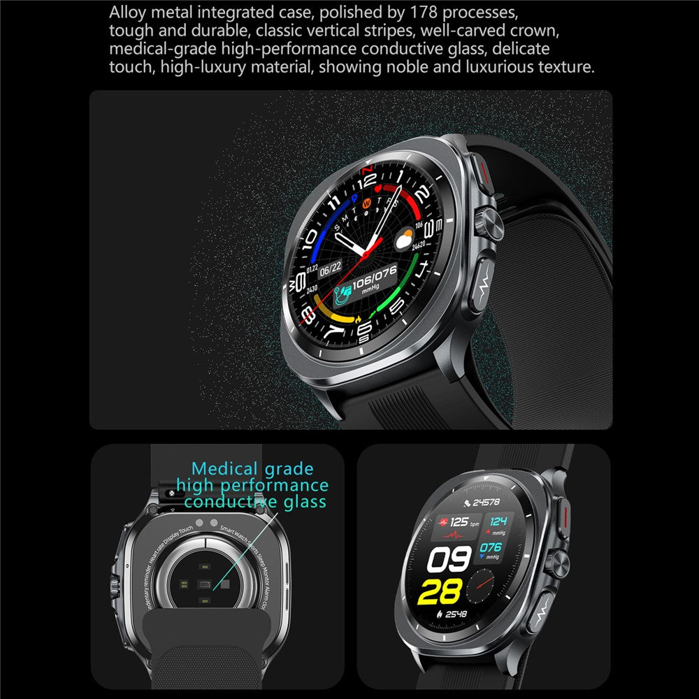 TK65 1.43 Inch ECG Blood Pressure Monitor Bluetooth-compatible Call Smart Watch Support NFC Access Control