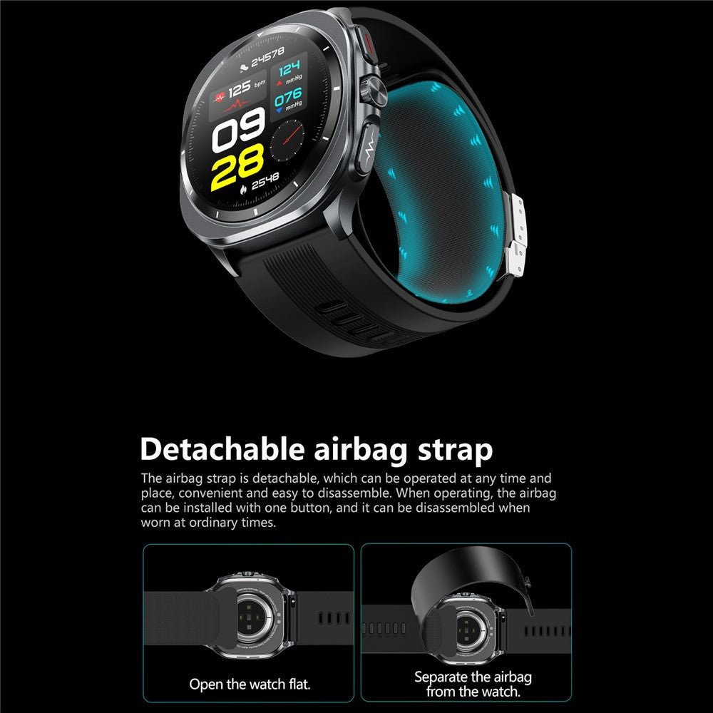 TK65 1.43 Inch ECG Blood Pressure Monitor Bluetooth-compatible Call Smart Watch Support NFC Access Control