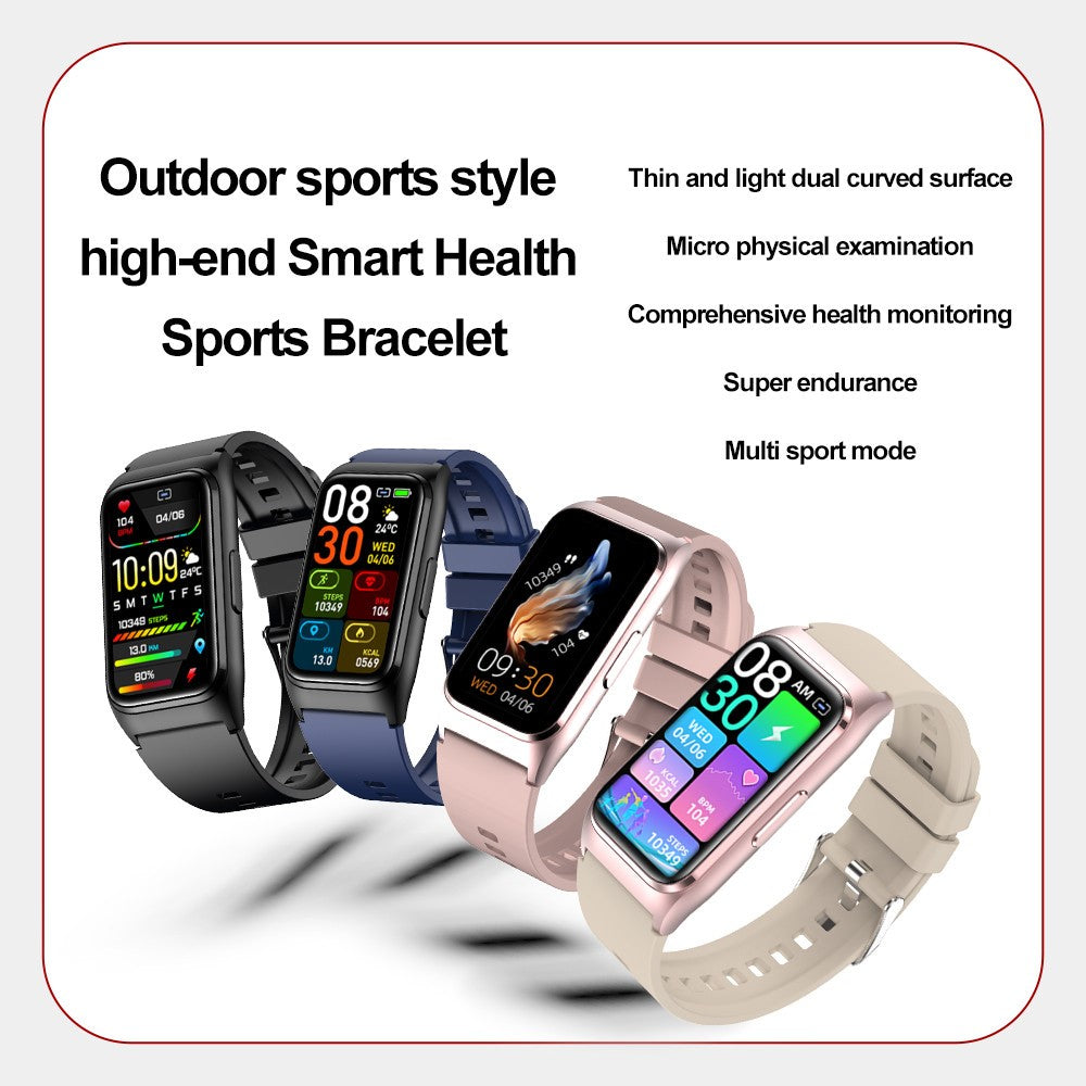TK75 1.47 Inch Smart Bracelet Heart Rate Blood Oxygen Body Temperature Monitor Fitness Tracker