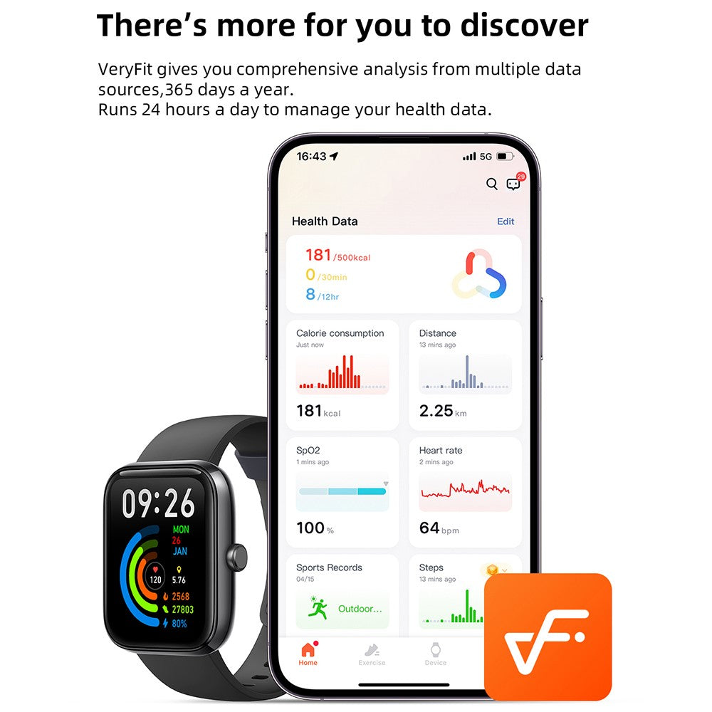 IDW25 1.83 Inch Smart Watch Bluetooth-compatible Calling Multi Sport Modes for Fitness Tracking / Health Monitoring