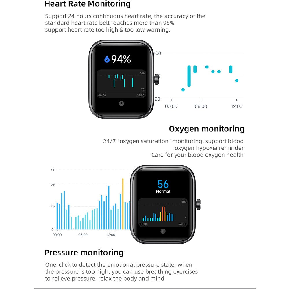 IDW25 1.83 Inch Smart Watch Bluetooth-compatible Calling Multi Sport Modes for Fitness Tracking / Health Monitoring