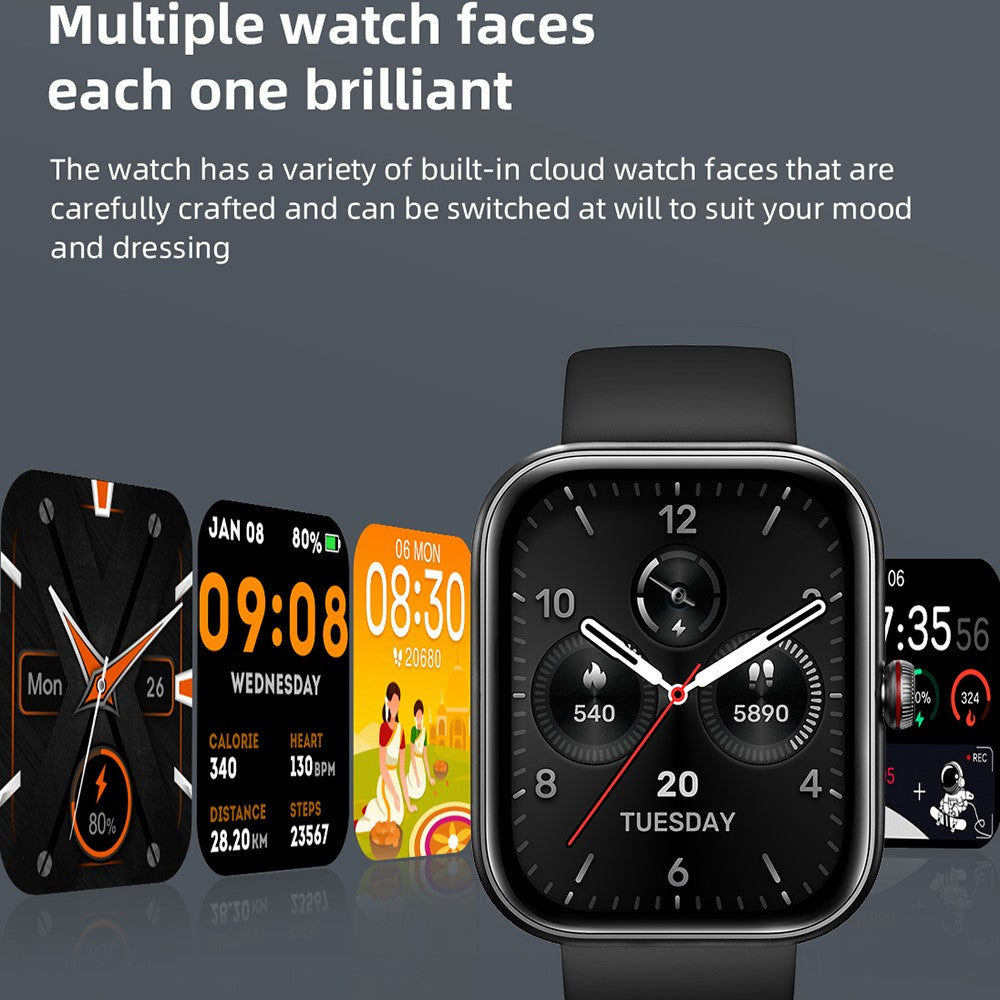 IDW20 1.91 Inch Smartwatch Bluetooth-compatible Calling Watch with Multi-Sport Modes / IP68 Waterproof / Alexa Voice Control