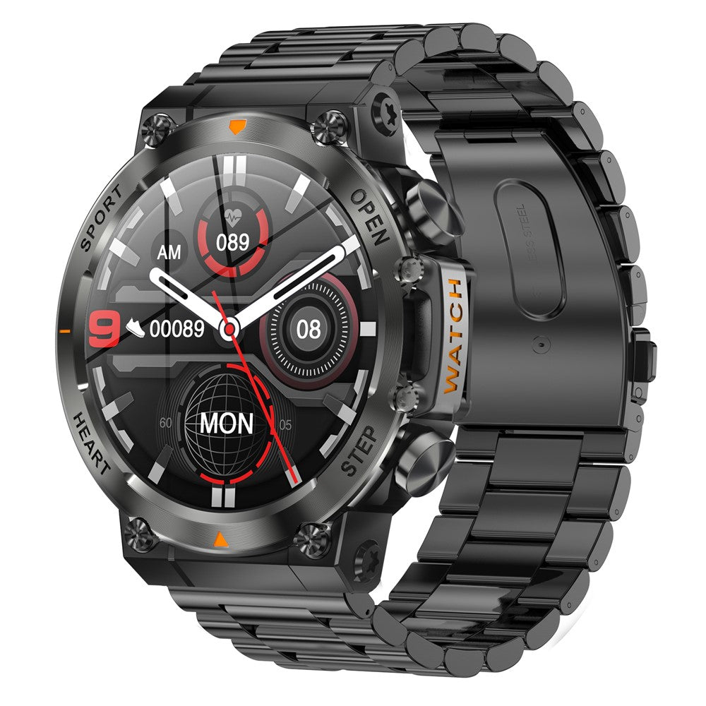 AK61 Steel Band Smart Watch Bluetooth-compatible Calling Fitness Tracker Waterproof 1.39 Inch Health Monitoring Watch