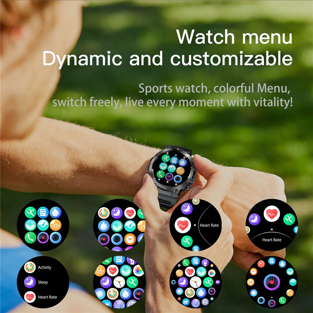 AK61 Steel Band Smart Watch Bluetooth-compatible Calling Fitness Tracker Waterproof 1.39 Inch Health Monitoring Watch