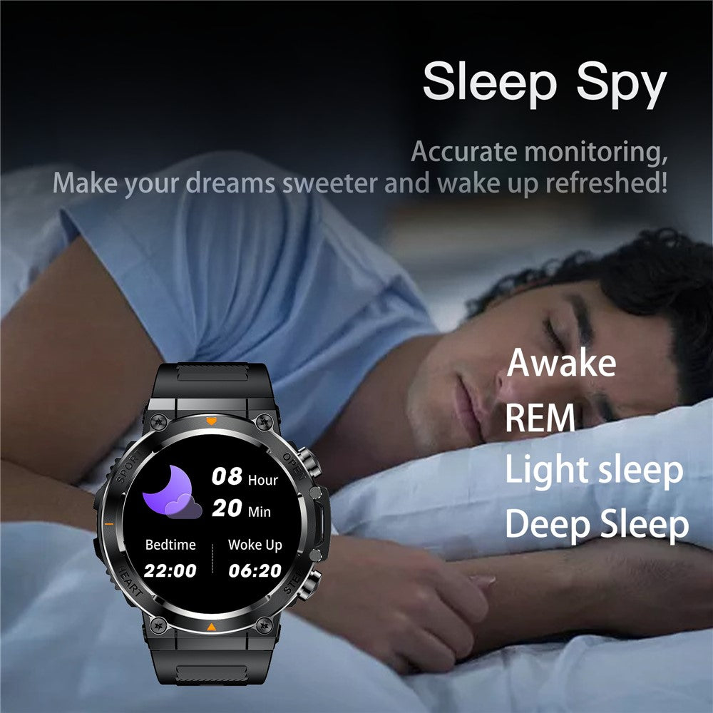 AK61 Steel Band Smart Watch Bluetooth-compatible Calling Fitness Tracker Waterproof 1.39 Inch Health Monitoring Watch