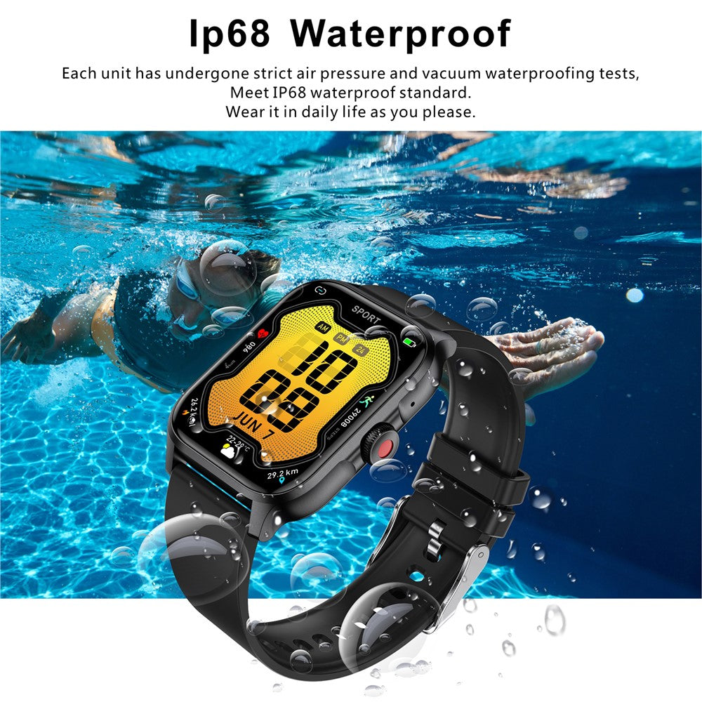 MX09 Smart Watch Bluetooth-compatible Calling Heart Rate Monitor 1.85 Inch HD Screen Fitness Tracker Watch