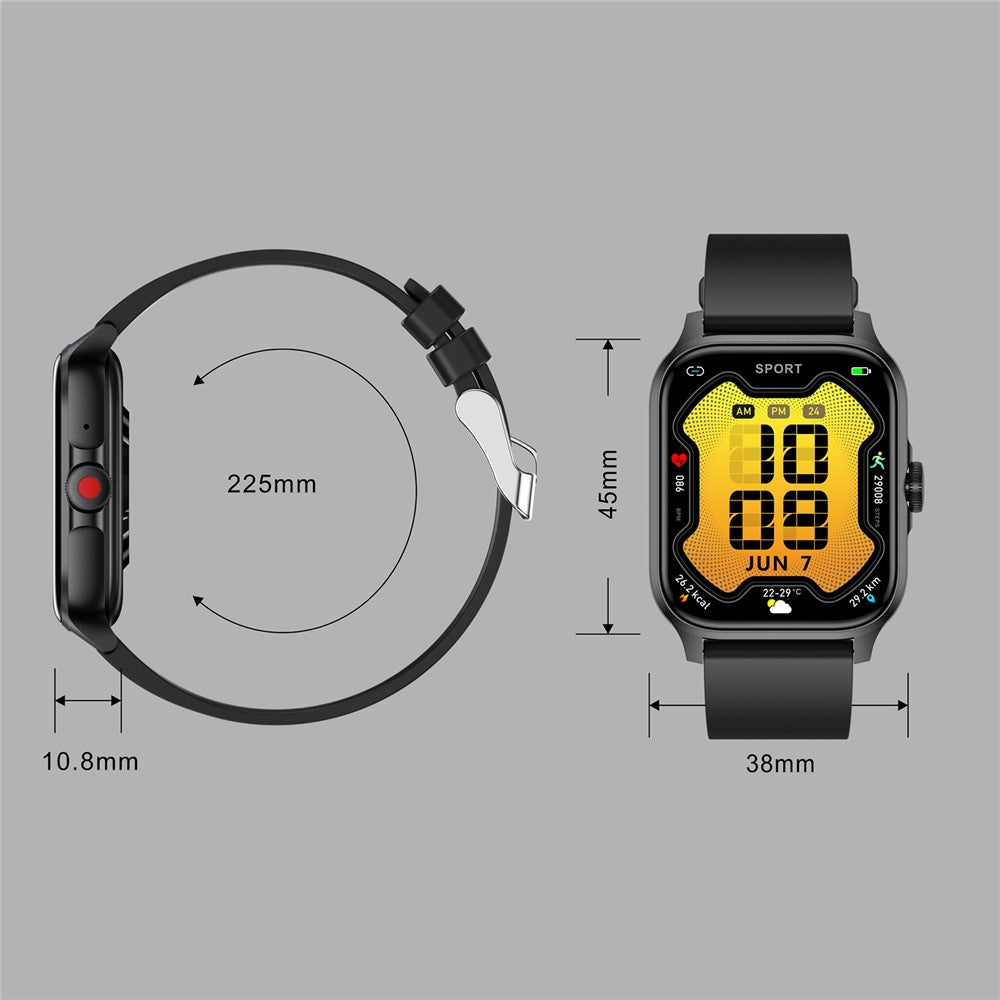 MX09 Smart Watch Bluetooth-compatible Calling Heart Rate Monitor 1.85 Inch HD Screen Fitness Tracker Watch