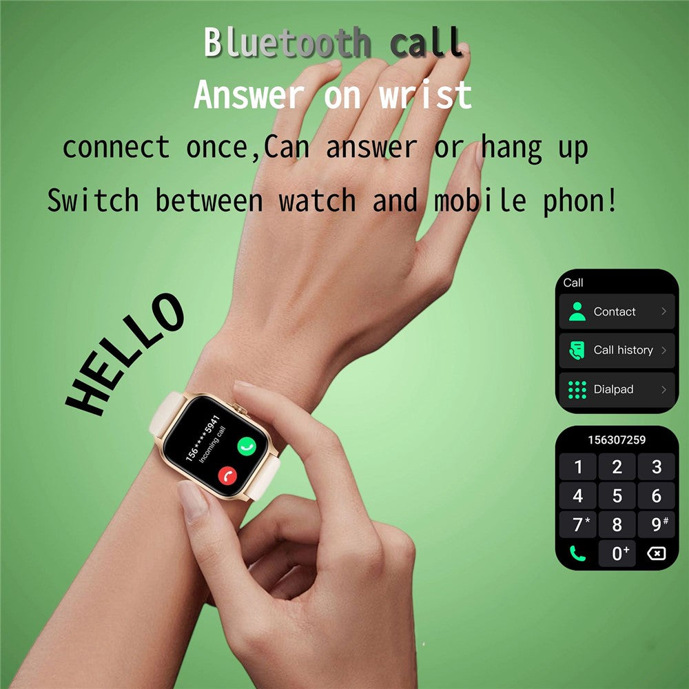 MX09 Smart Watch Bluetooth-compatible Calling Heart Rate Monitor 1.85 Inch HD Screen Fitness Tracker Watch