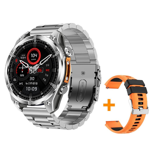 HD300 Smart Watch Bluetooth-compatible Call Wireless Charging Heart Rate Blood Pressure SpO2 3ATM Waterproof Watch with Dual Strap