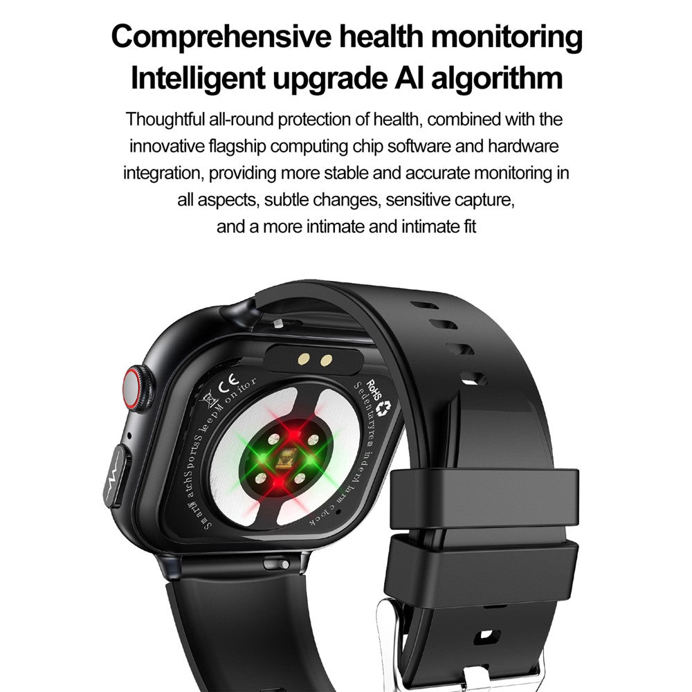 TK17 Silicone Strap 1.91 Inch Smart Watch Bluetooth-compatible Call ECG Health Monitor Waterproof Sports Pedometer Watch