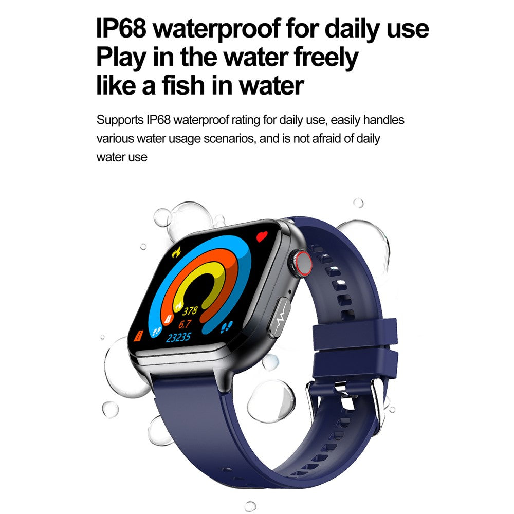 TK17 Silicone Strap 1.91 Inch Smart Watch Bluetooth-compatible Call ECG Health Monitor Waterproof Sports Pedometer Watch