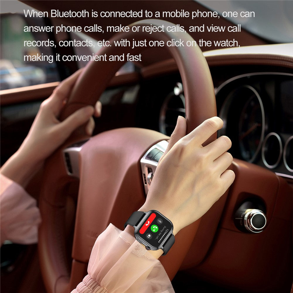 TK17 Silicone Strap 1.91 Inch Smart Watch Bluetooth-compatible Call ECG Health Monitor Waterproof Sports Pedometer Watch