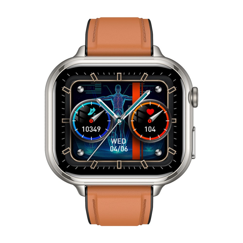 TK17 Leather Strap 1.91 Inch Smart Watch Bluetooth-compatible Call ECG Health Monitor Waterproof Sports Pedometer Watch
