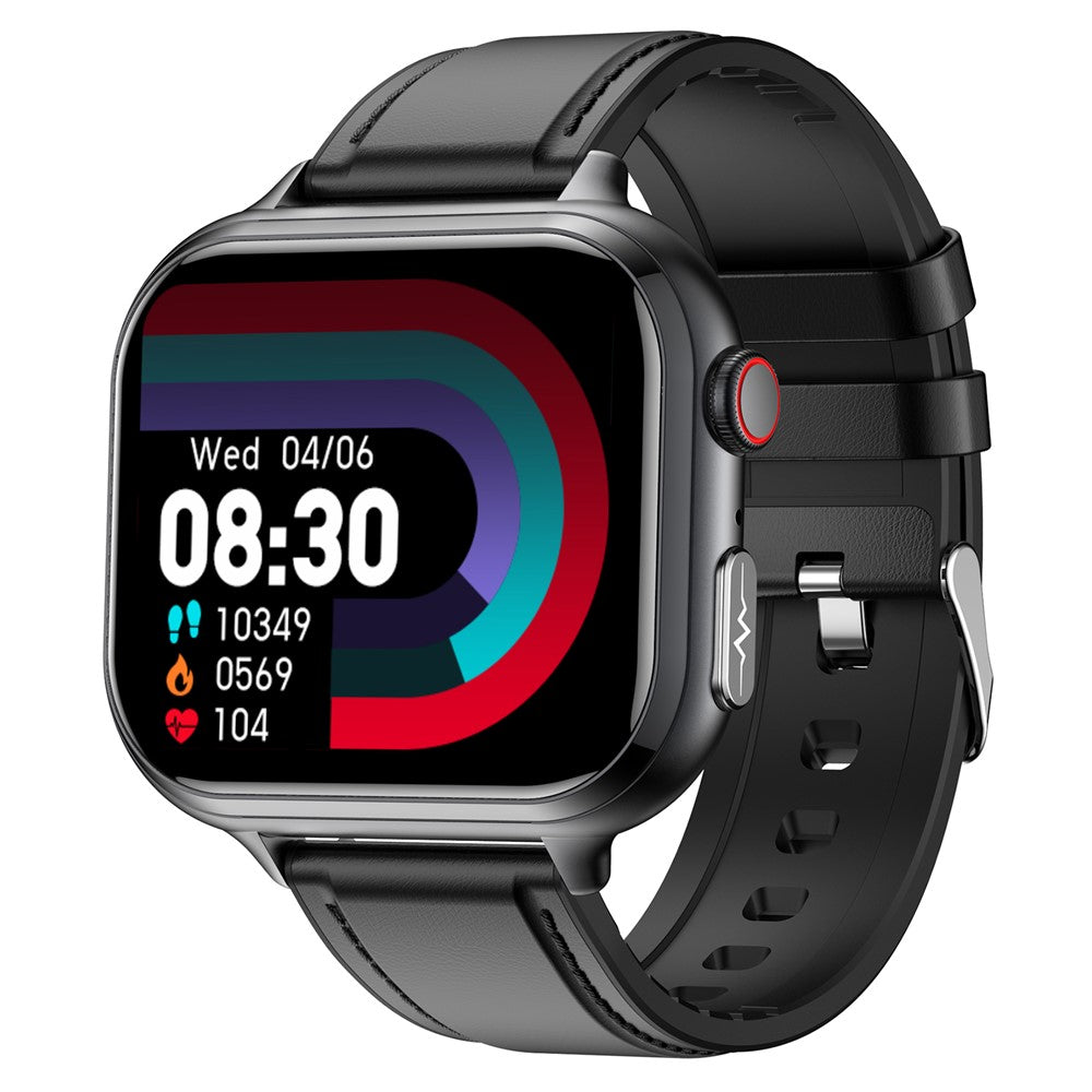 TK17 Leather Strap 1.91 Inch Smart Watch Bluetooth-compatible Call ECG Health Monitor Waterproof Sports Pedometer Watch