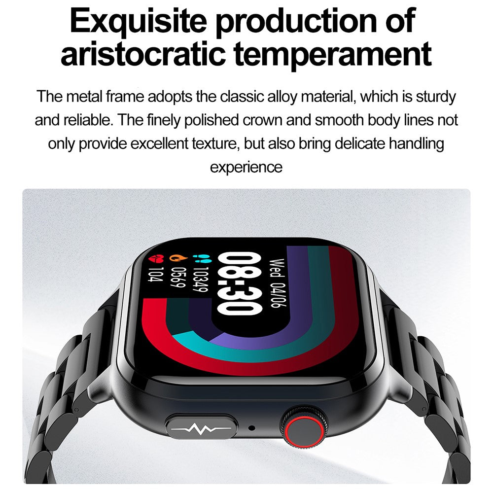 TK17 Steel Strap 1.91 Inch Smart Watch Bluetooth-compatible Call ECG Health Monitor Waterproof Sports Pedometer Watch