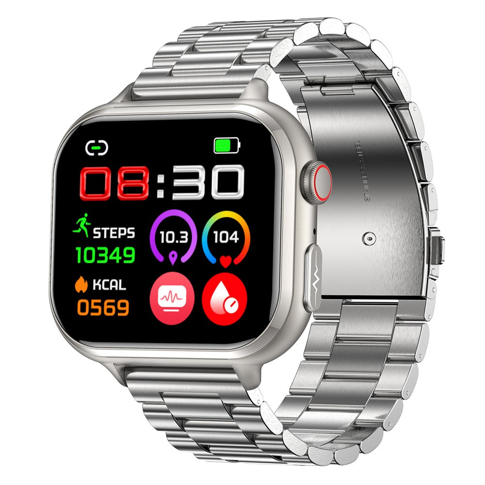 TK17 Steel Strap 1.91 Inch Smart Watch Bluetooth-compatible Call ECG Health Monitor Waterproof Sports Pedometer Watch