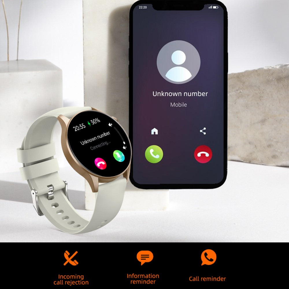 Y85 Smart Watch AMOLED Display Bluetooth-compatible Calling Temperature Blood Pressure Sleep Monitor Watch