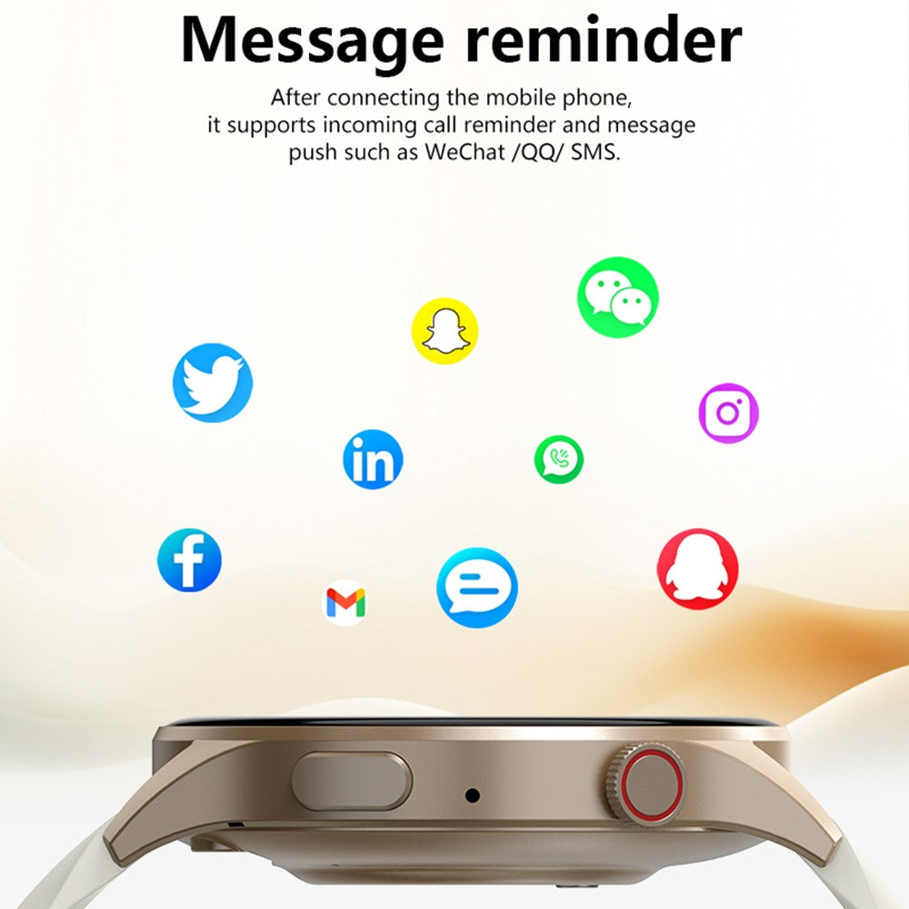 Y85 Smart Watch AMOLED Display Bluetooth-compatible Calling Temperature Blood Pressure Sleep Monitor Watch