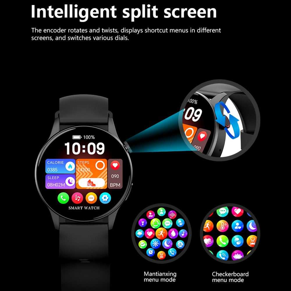 Y85 Smart Watch AMOLED Display Bluetooth-compatible Calling Temperature Blood Pressure Sleep Monitor Watch