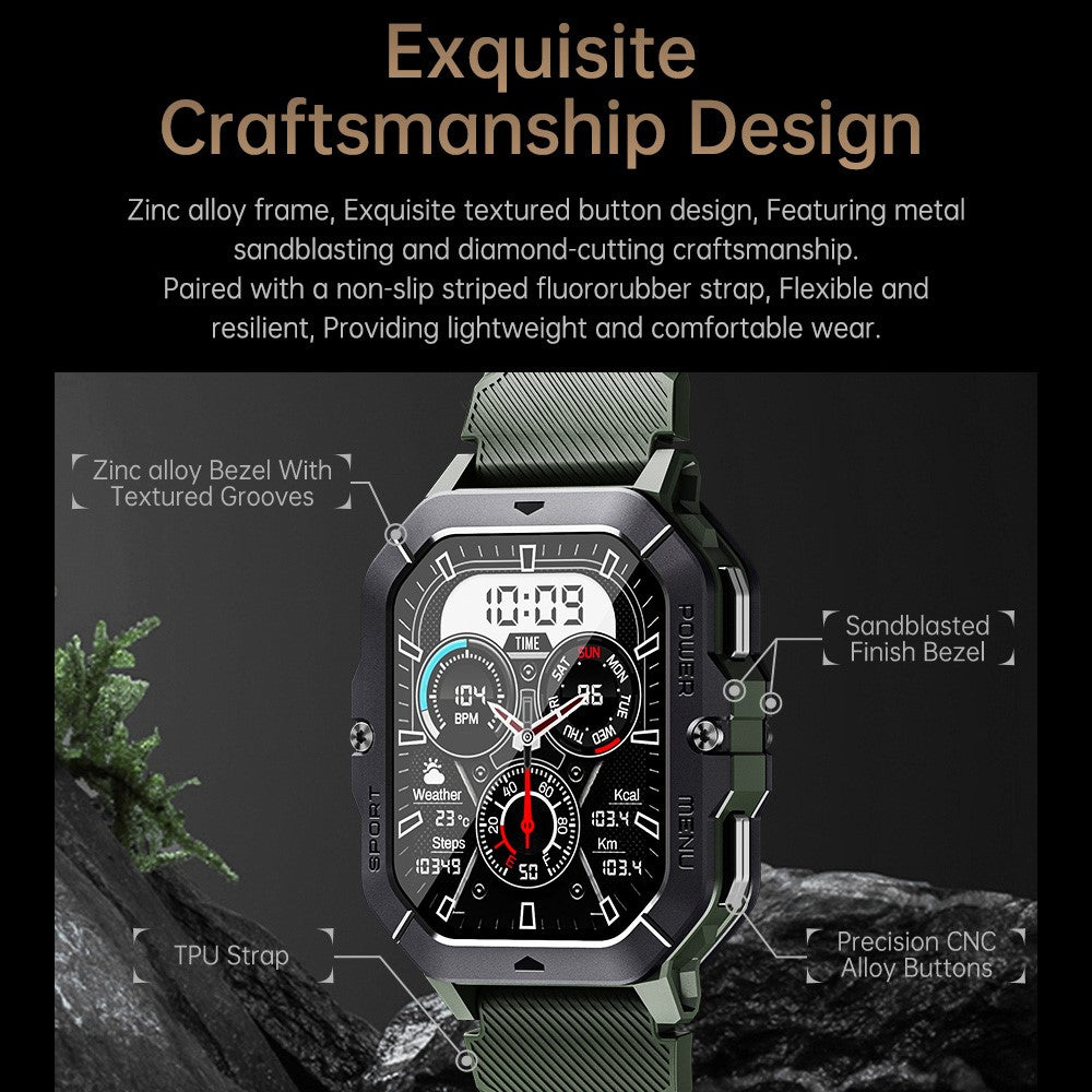 C28 2.02 Inch TFT Screen Outdoor Multifunction Sports Tracker Heart Rate Monitoring Smart Watch