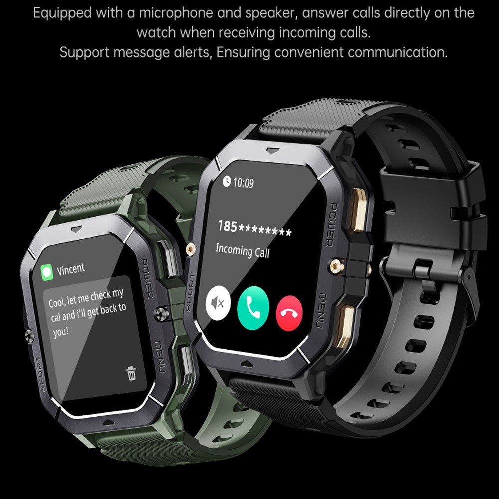 C28 2.02 Inch TFT Screen Outdoor Multifunction Sports Tracker Heart Rate Monitoring Smart Watch