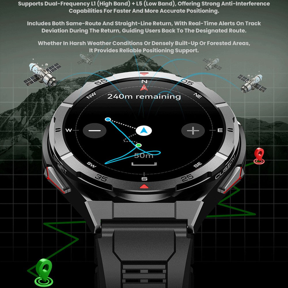 X2B Multifunction GPS Smart Watch 3 ATM Waterproof Compass Altitude Barometer Fitness Tracker